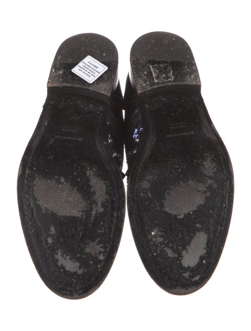 Dolce & Gabbana Leather Crystal Embellishments Oxfords