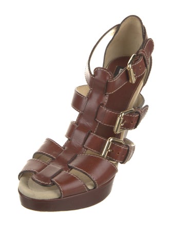Dolce & Gabbana Leather Gladiator Sandals
