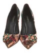 Dolce & Gabbana Floral Print Crystal Embellishments Pumps