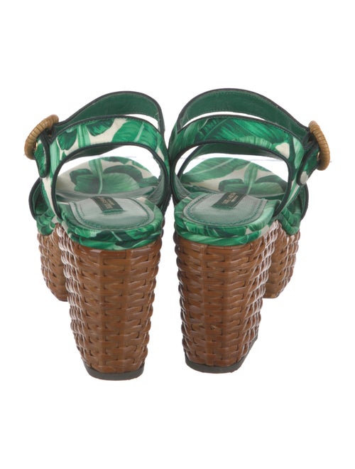 Dolce & Gabbana Flora Print Satin Sandals