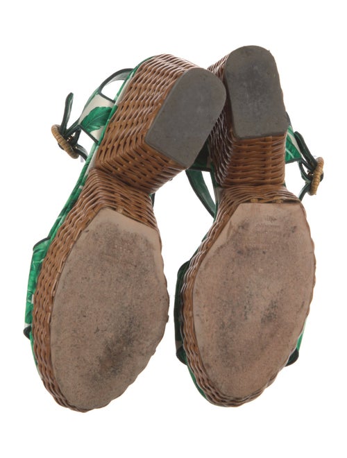 Dolce & Gabbana Flora Print Satin Sandals