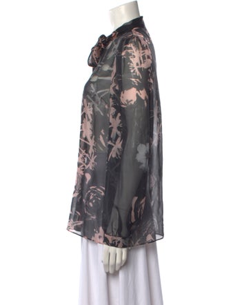 Dolce & Gabbana Silk Floral Print Button-Up Top