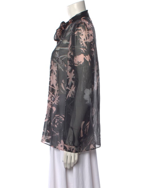 Dolce & Gabbana Silk Floral Print Button-Up Top