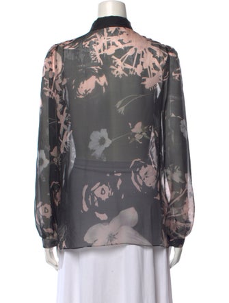 Dolce & Gabbana Silk Floral Print Button-Up Top