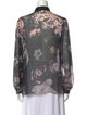 Dolce & Gabbana Silk Floral Print Button-Up Top
