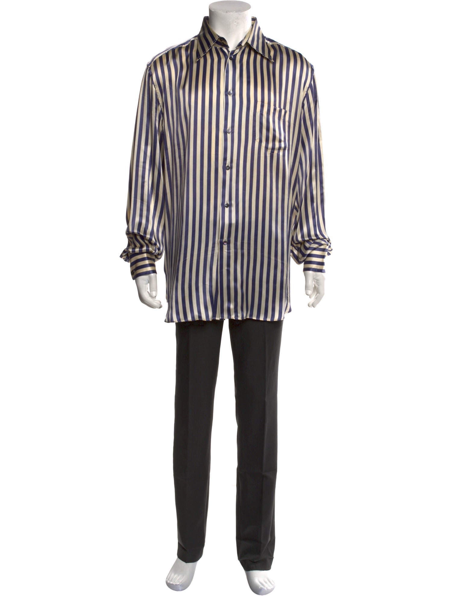 Dolce & Gabbana Silk Striped Dress Shirt