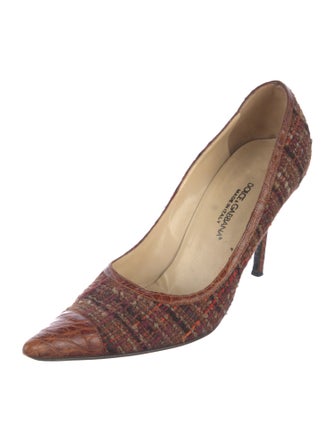 Dolce & Gabbana Tweed Tweed Pattern Pumps