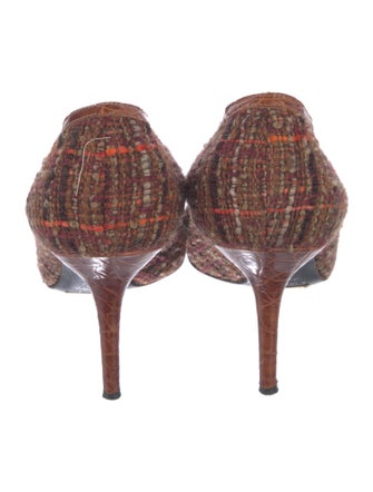 Dolce & Gabbana Tweed Tweed Pattern Pumps