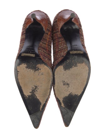 Dolce & Gabbana Tweed Tweed Pattern Pumps