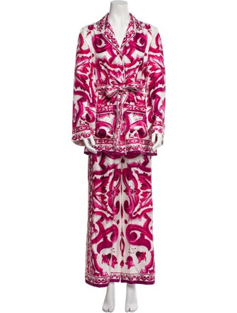 Dolce & Gabbana Silk Printed Pant Set