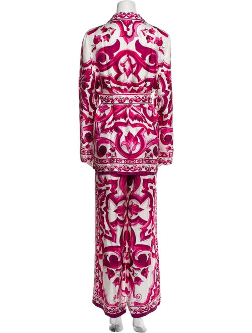 Dolce & Gabbana Silk Printed Pant Set