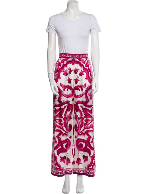 Dolce & Gabbana Silk Printed Pant Set