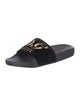 Dolce & Gabbana Velvet Embroidered Accent Slides