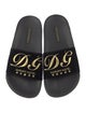 Dolce & Gabbana Velvet Embroidered Accent Slides