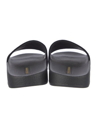 Dolce & Gabbana Velvet Embroidered Accent Slides