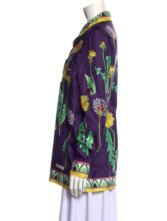 Dolce & Gabbana Silk Printed Button-Up Top