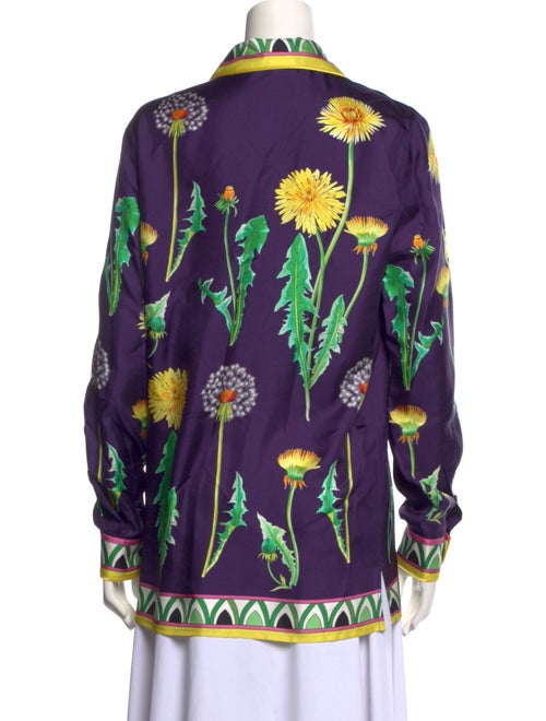 Dolce & Gabbana Silk Printed Button-Up Top