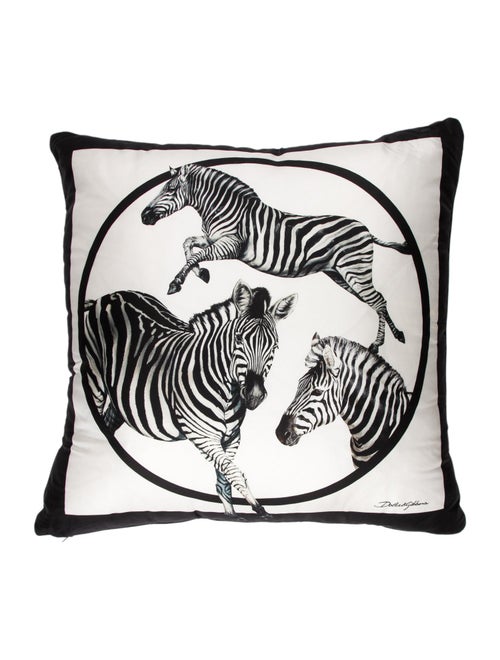 Dolce & Gabbana Zebras Silk Twill Throw Pillow