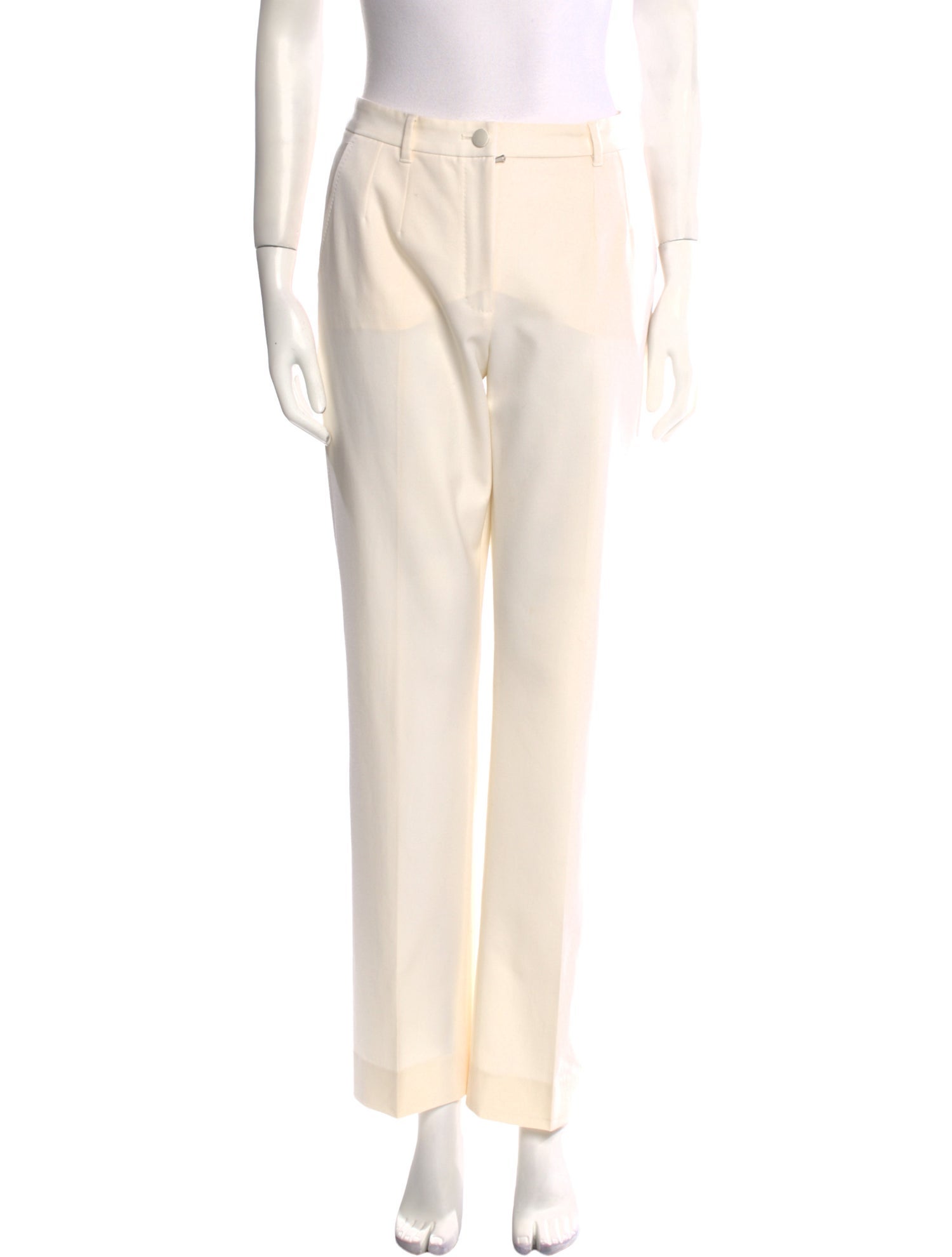 Dolce & Gabbana Virgin Wool Straight Leg Pants