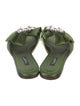 Dolce & Gabbana Satin Crystal Embellishments Slides