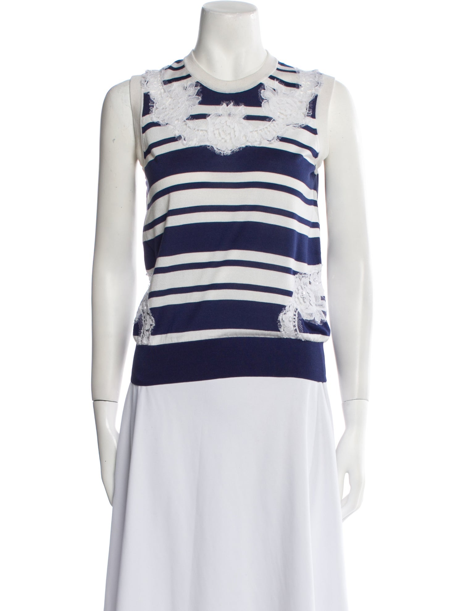 Dolce & Gabbana Silk Striped Top