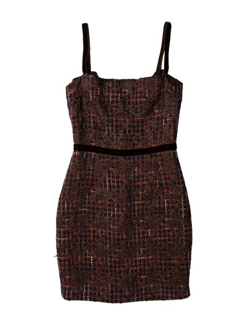 Dolce & Gabbana Virgin Wool Tweed Pattern Dress Set