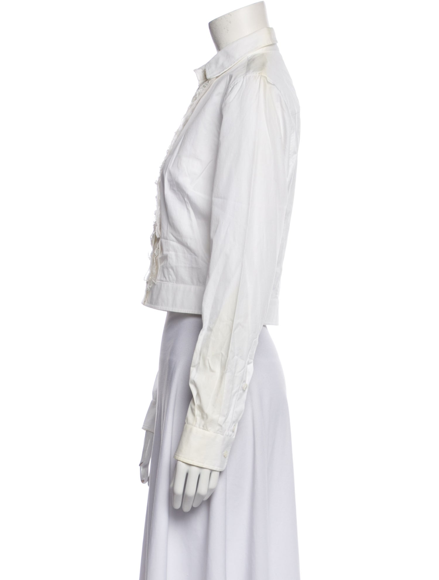 Dolce & Gabbana Long Sleeve Crop Top