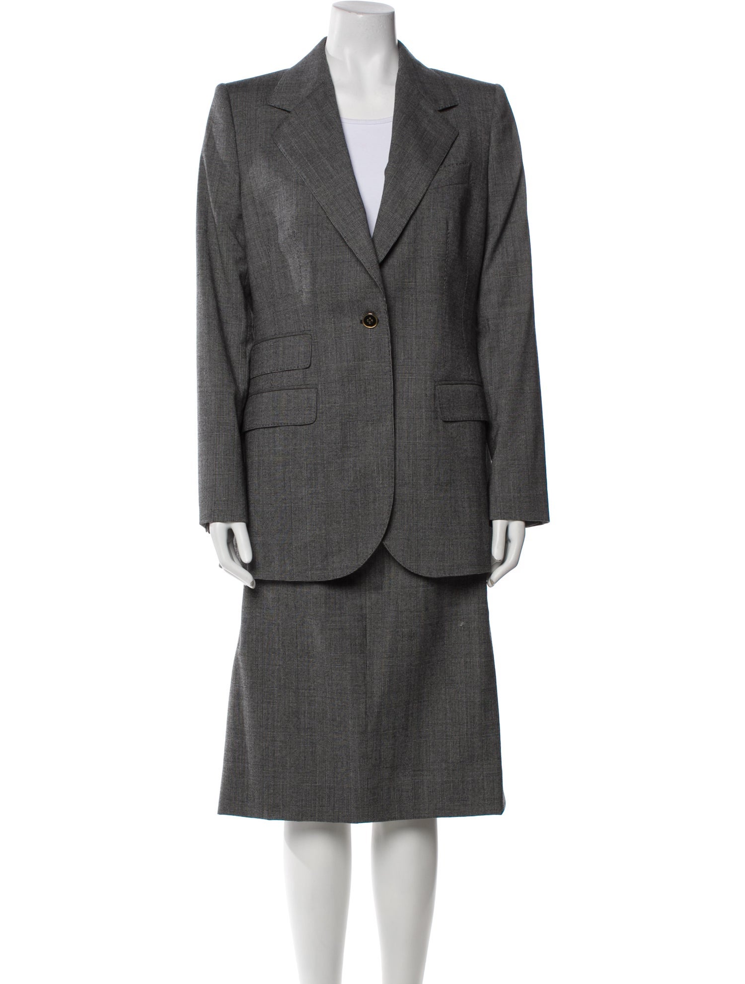 Dolce & Gabbana Virgin Wool Skirt Suit