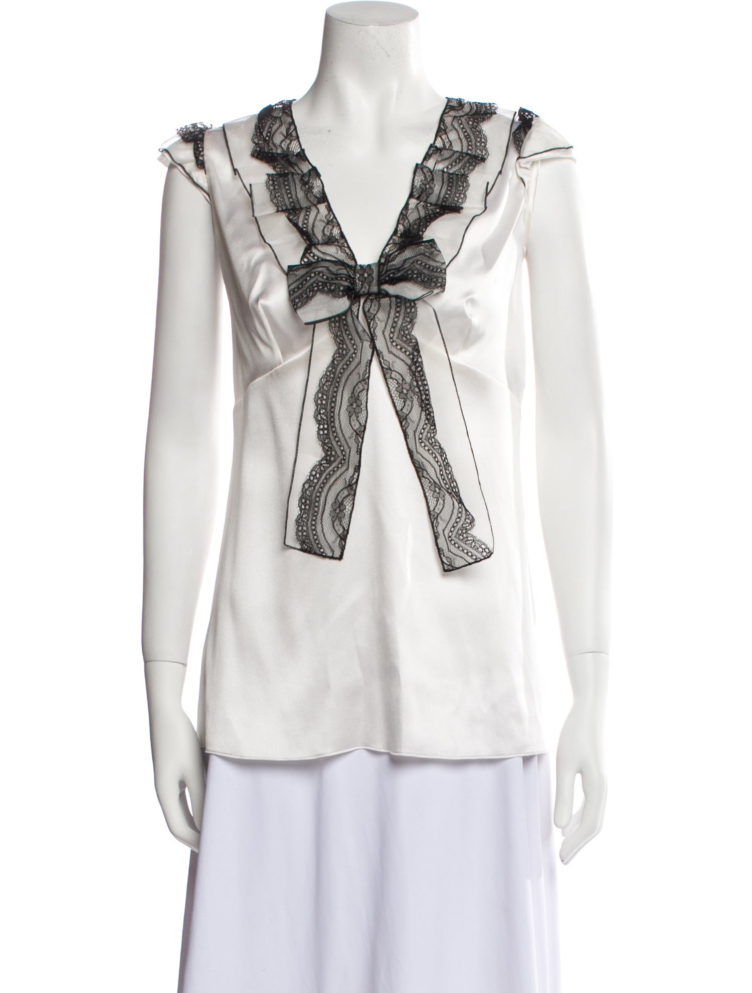 Dolce & Gabbana Silk V-Neck Blouse