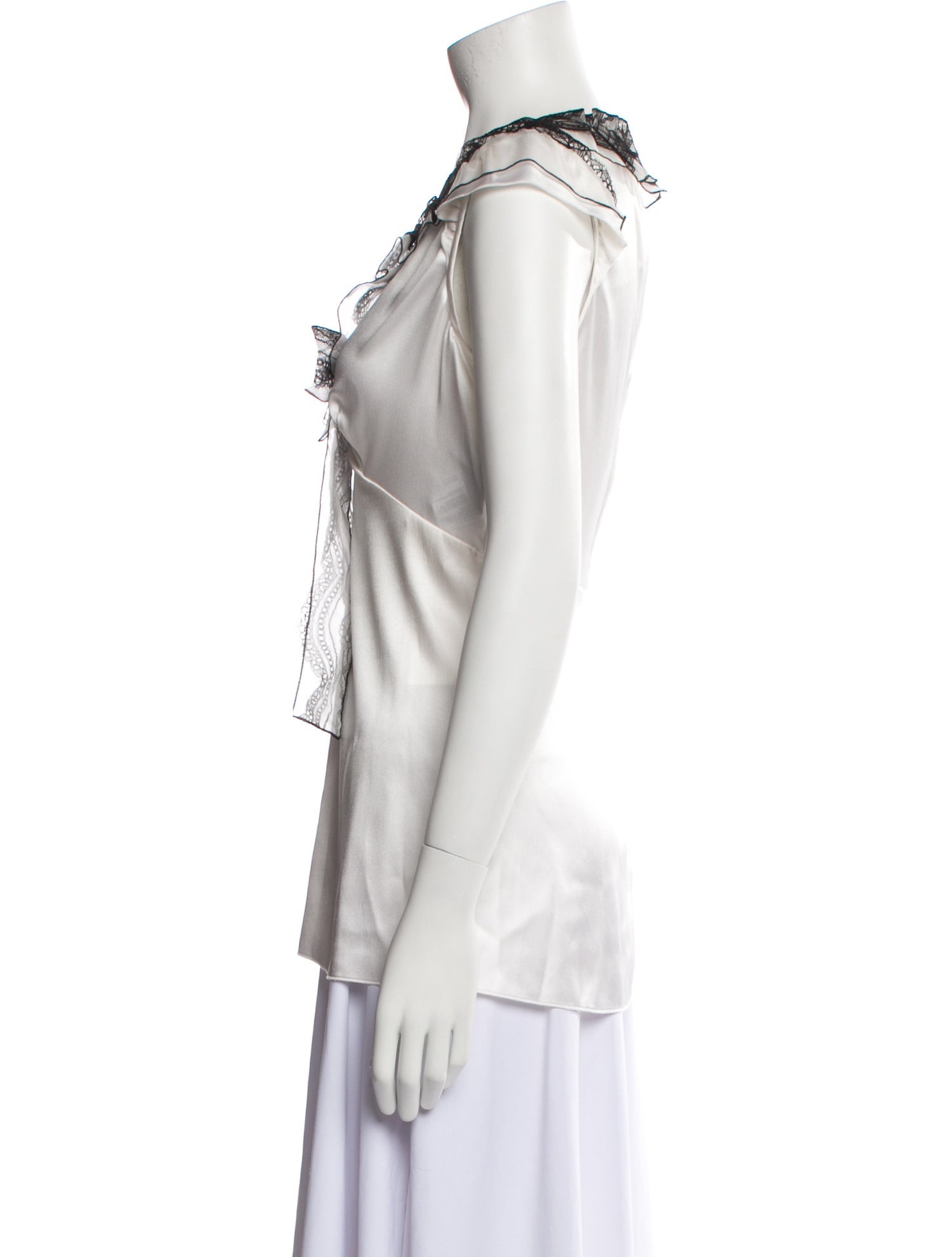 Dolce & Gabbana Silk V-Neck Blouse