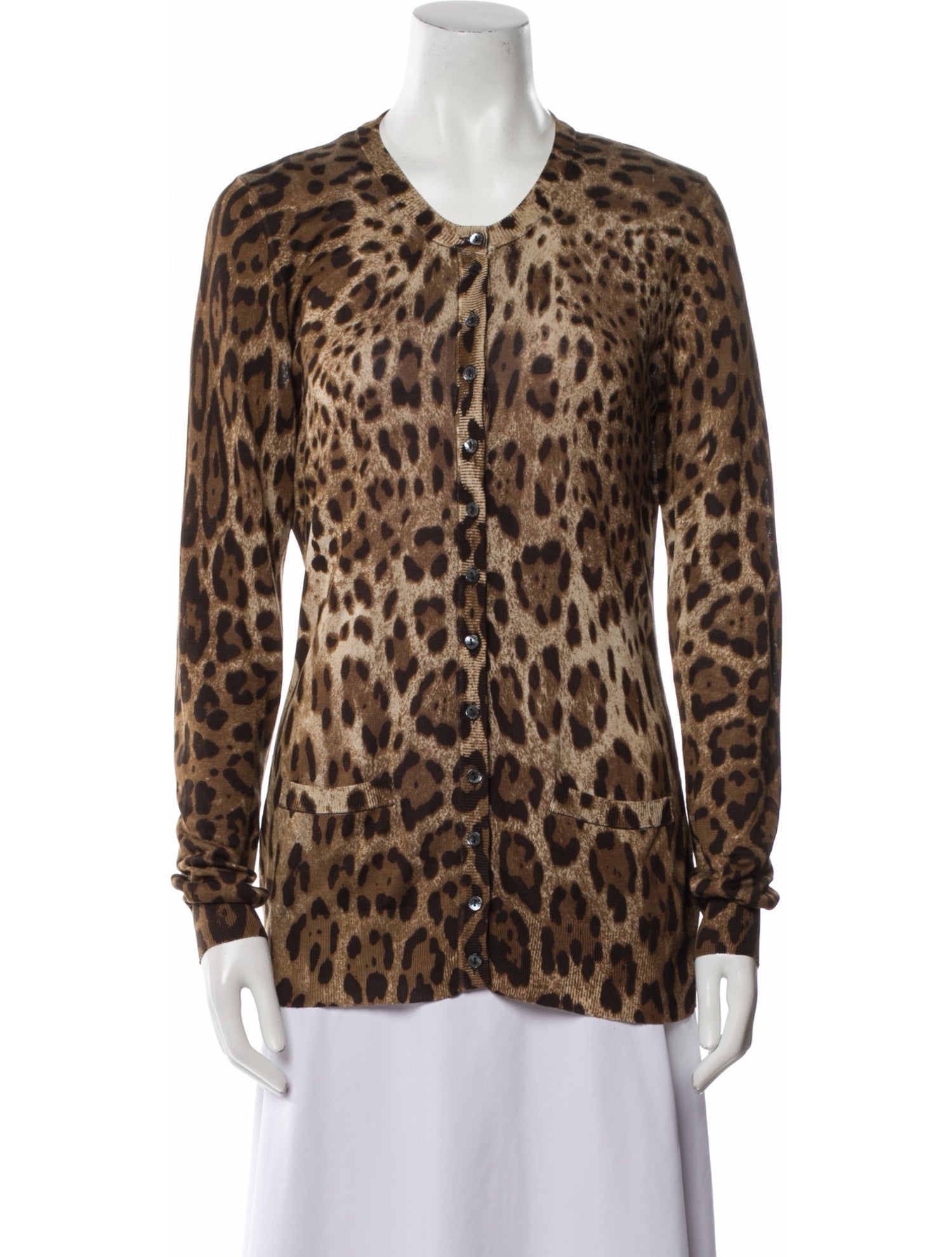 Dolce & Gabbana Silk Animal Print Sweater