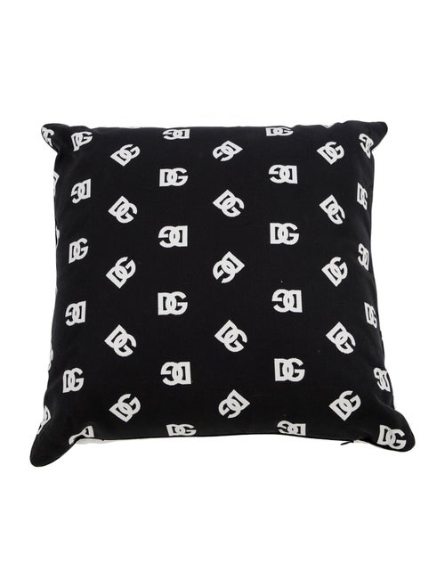 Dolce & Gabbana DG Logo Print Canvas Cushion