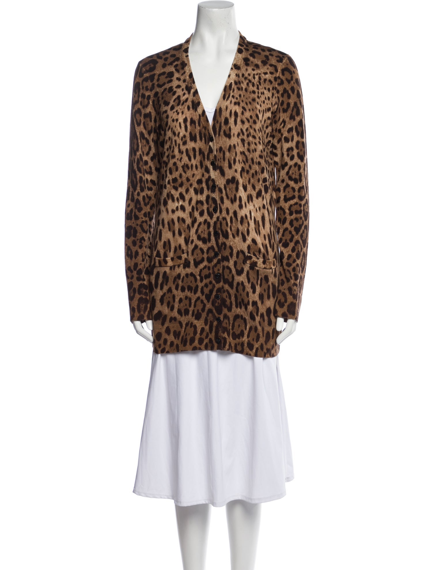 Dolce & Gabbana Virgin Wool Animal Print Sweater
