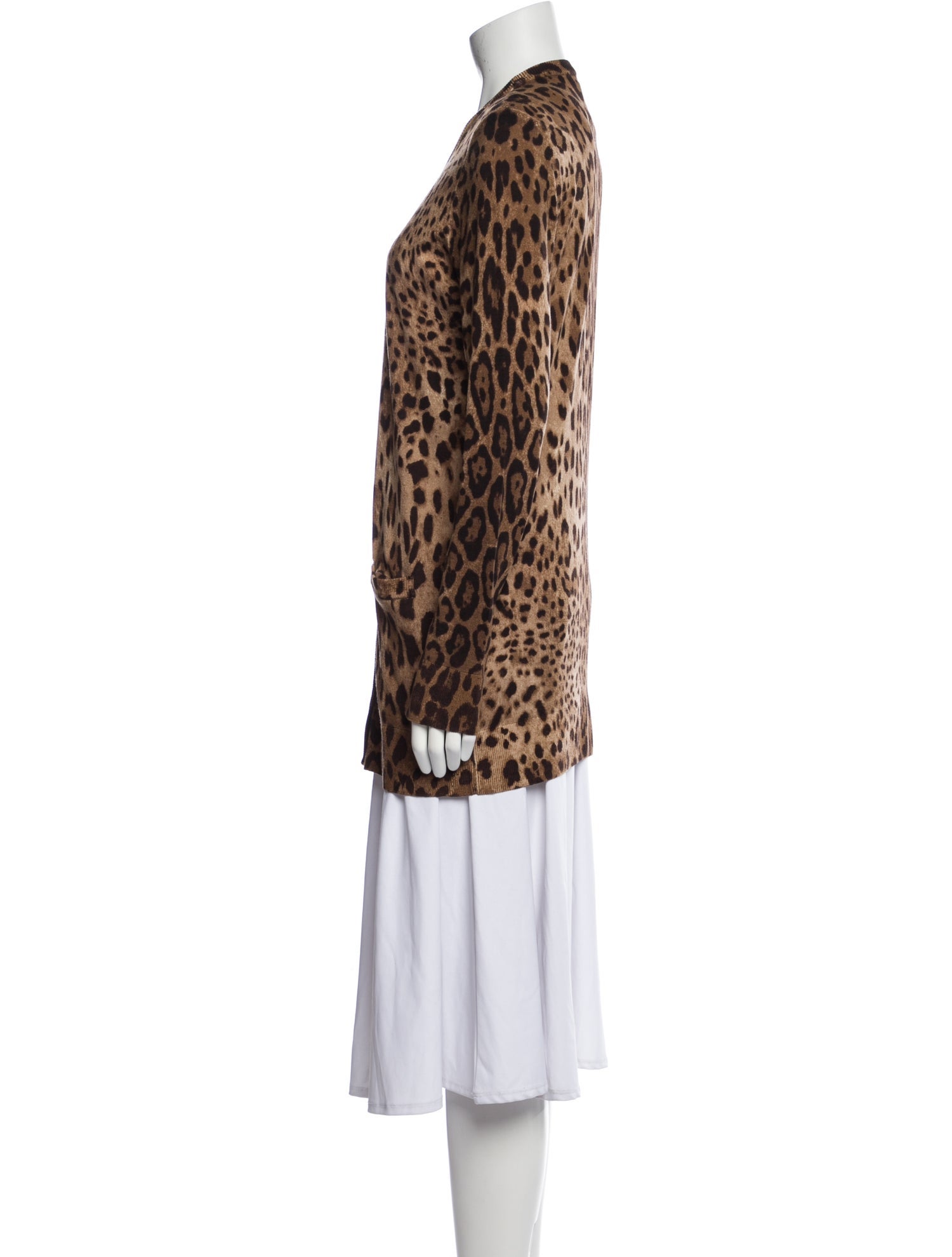 Dolce & Gabbana Virgin Wool Animal Print Sweater