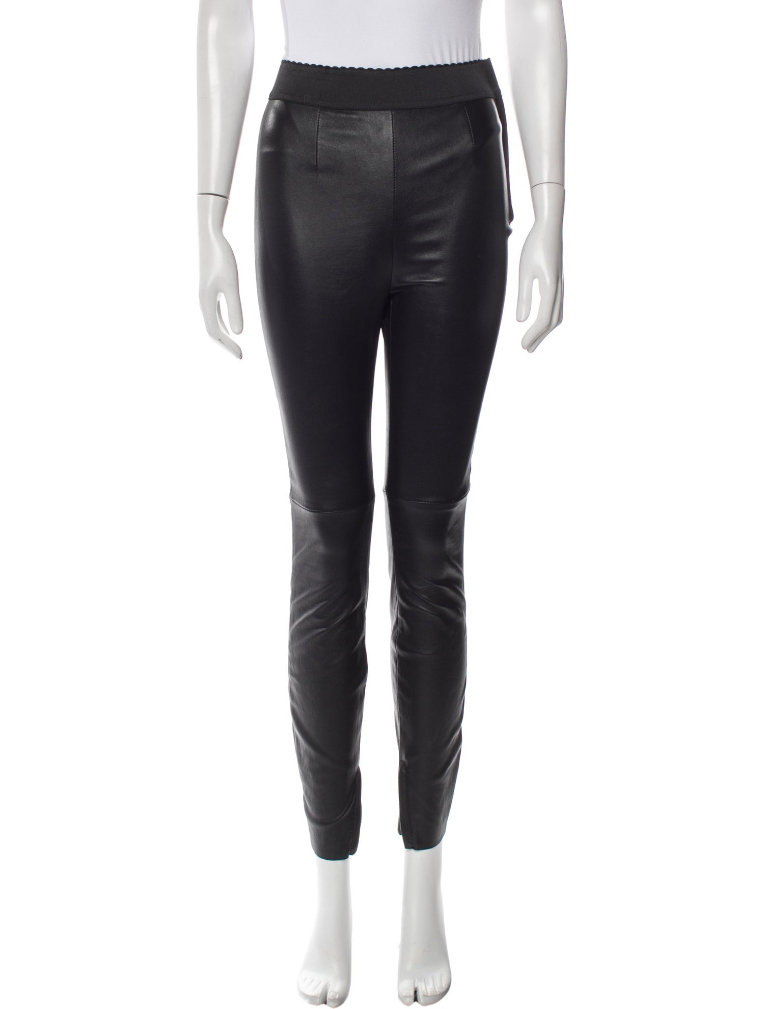 Dolce & Gabbana Leather Skinny Leg Pants