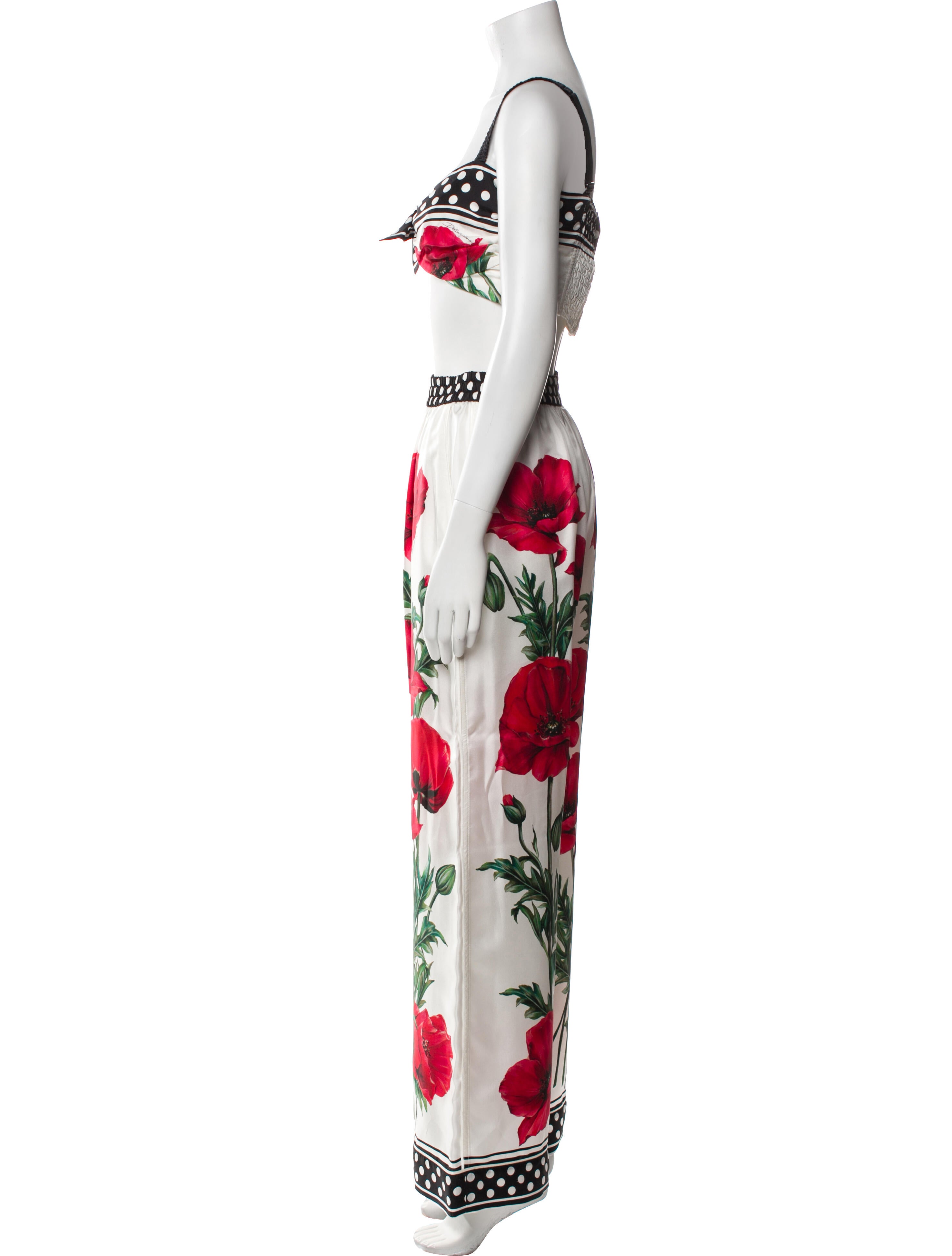 Dolce & Gabbana Silk Floral Print Pant Set w/ Tags