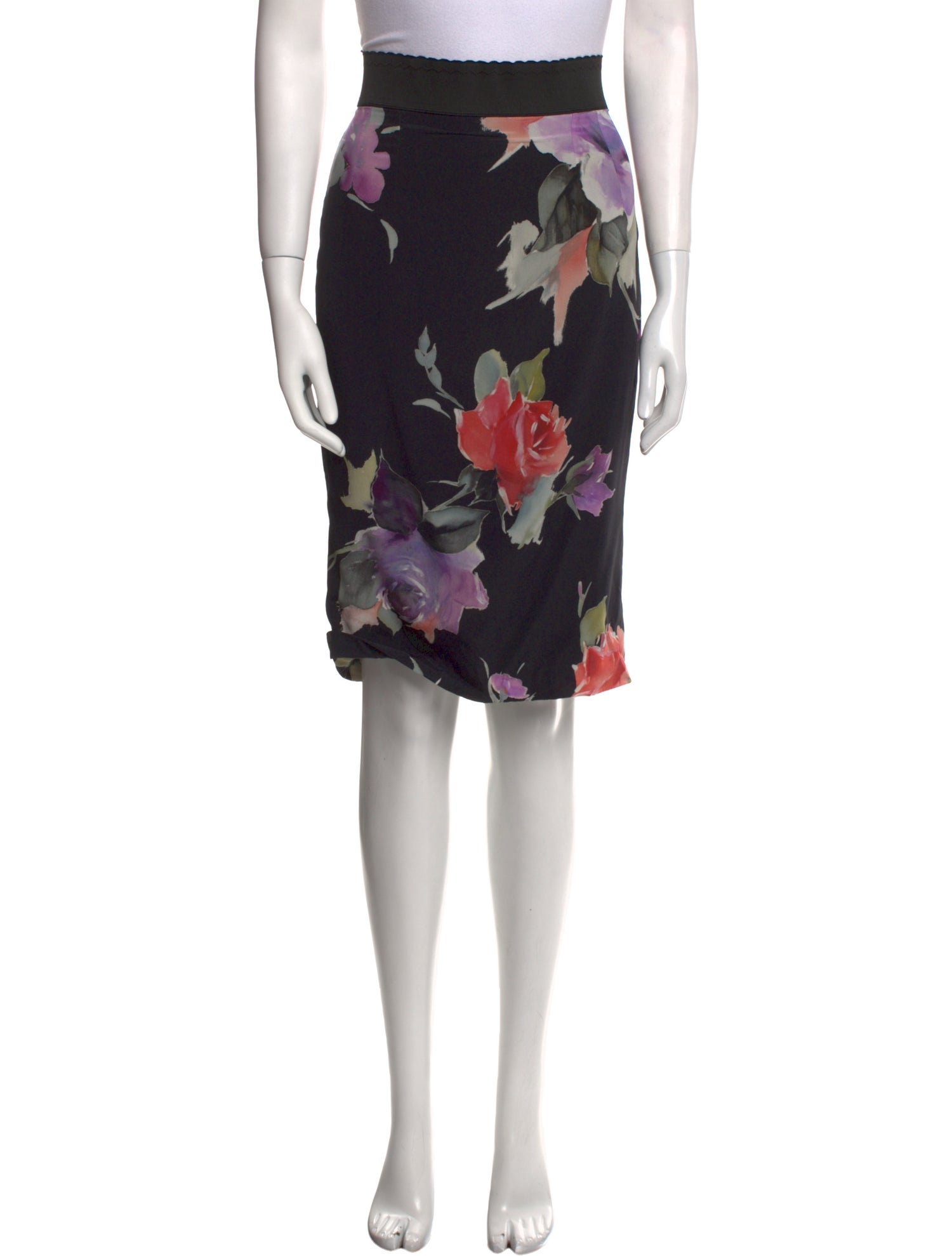 Dolce & Gabbana Silk Knee-Length Skirt