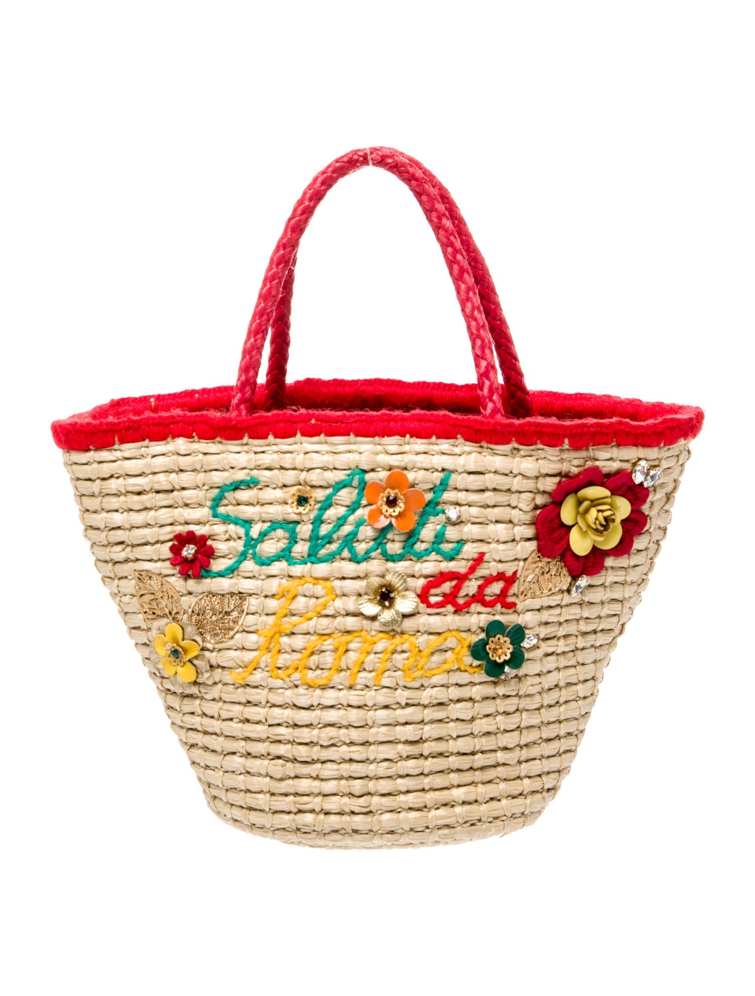 Dolce & Gabbana Straw Top Handle Bag Mini