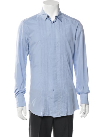 Dolce & Gabbana Dress Shirts Long Sleeve Tuxedo Shirt Us15.5, It39 | L