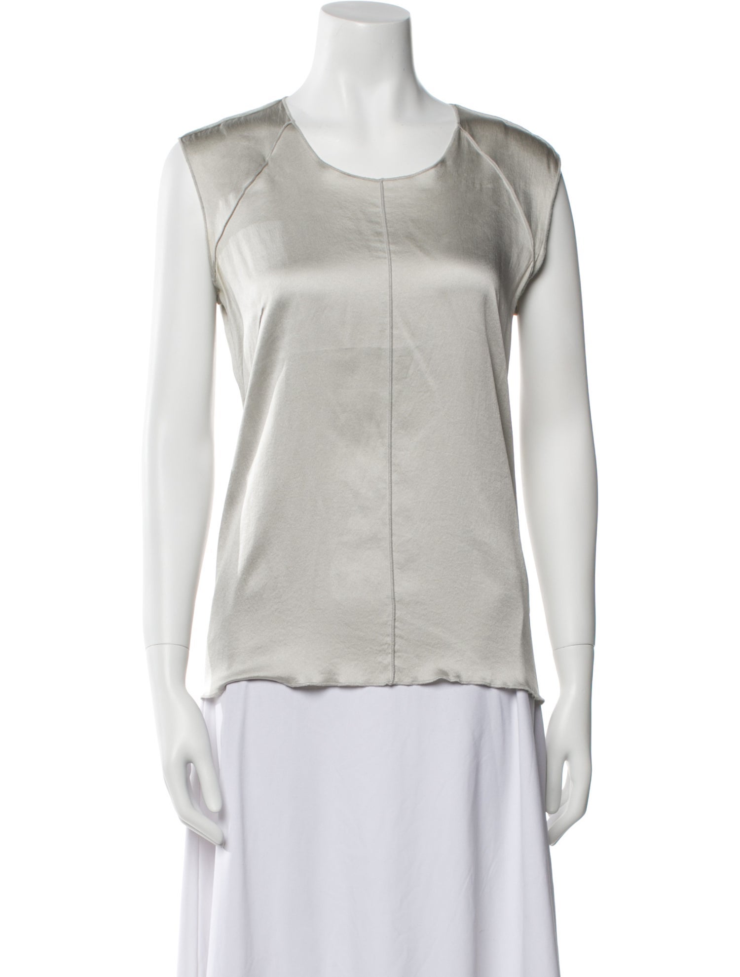 Dolce & Gabbana Silk Scoop Neck Top