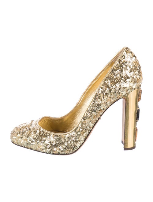 Dolce & Gabbana Sequins Crystal Embellishments Pumps