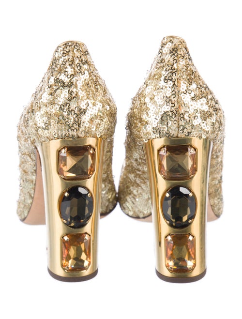 Dolce & Gabbana Sequins Crystal Embellishments Pumps