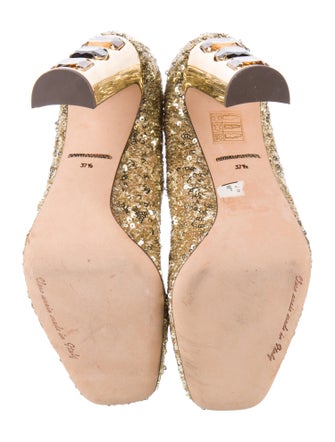 Dolce & Gabbana Sequins Crystal Embellishments Pumps