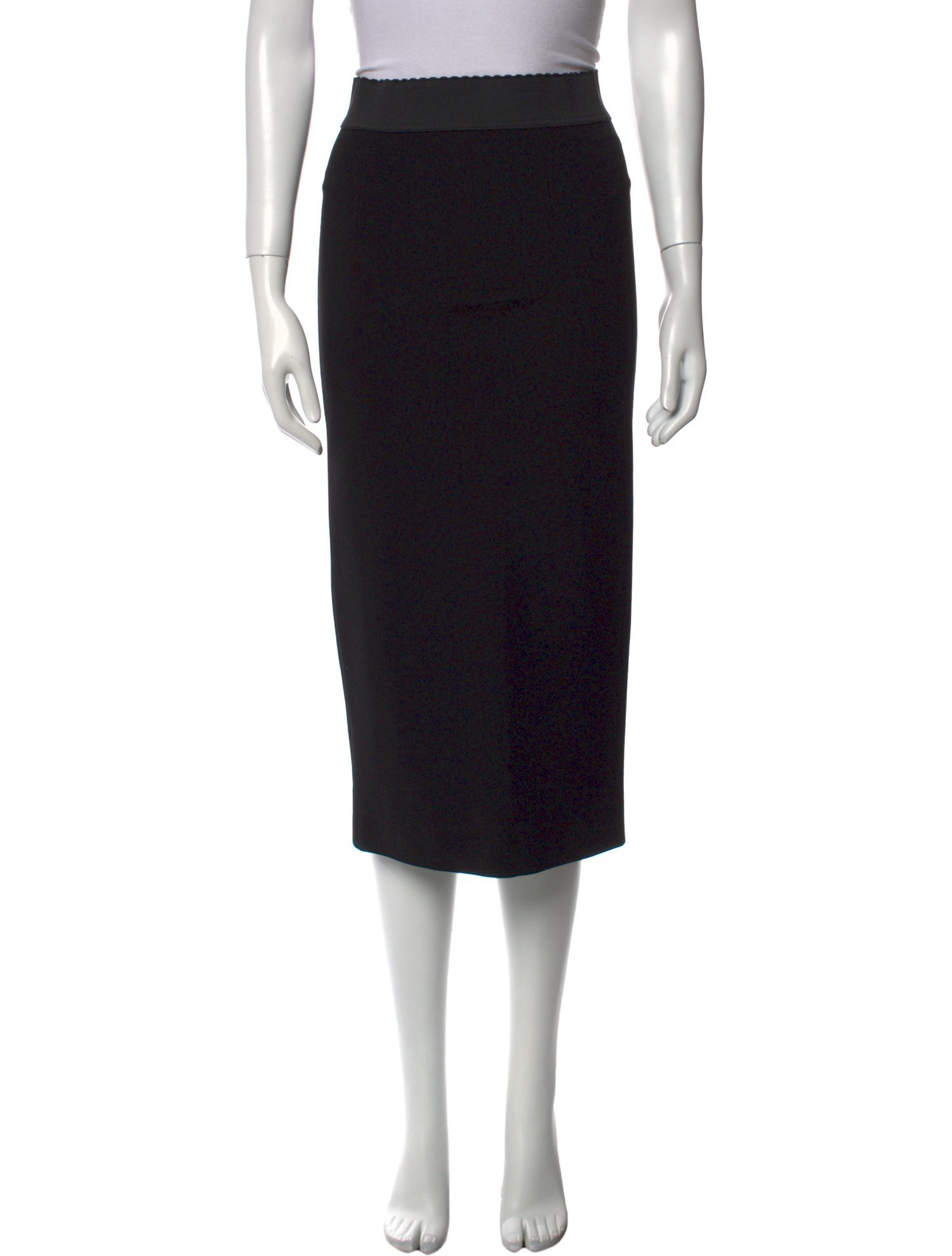 Dolce & Gabbana Virgin Wool Midi Length Skirt