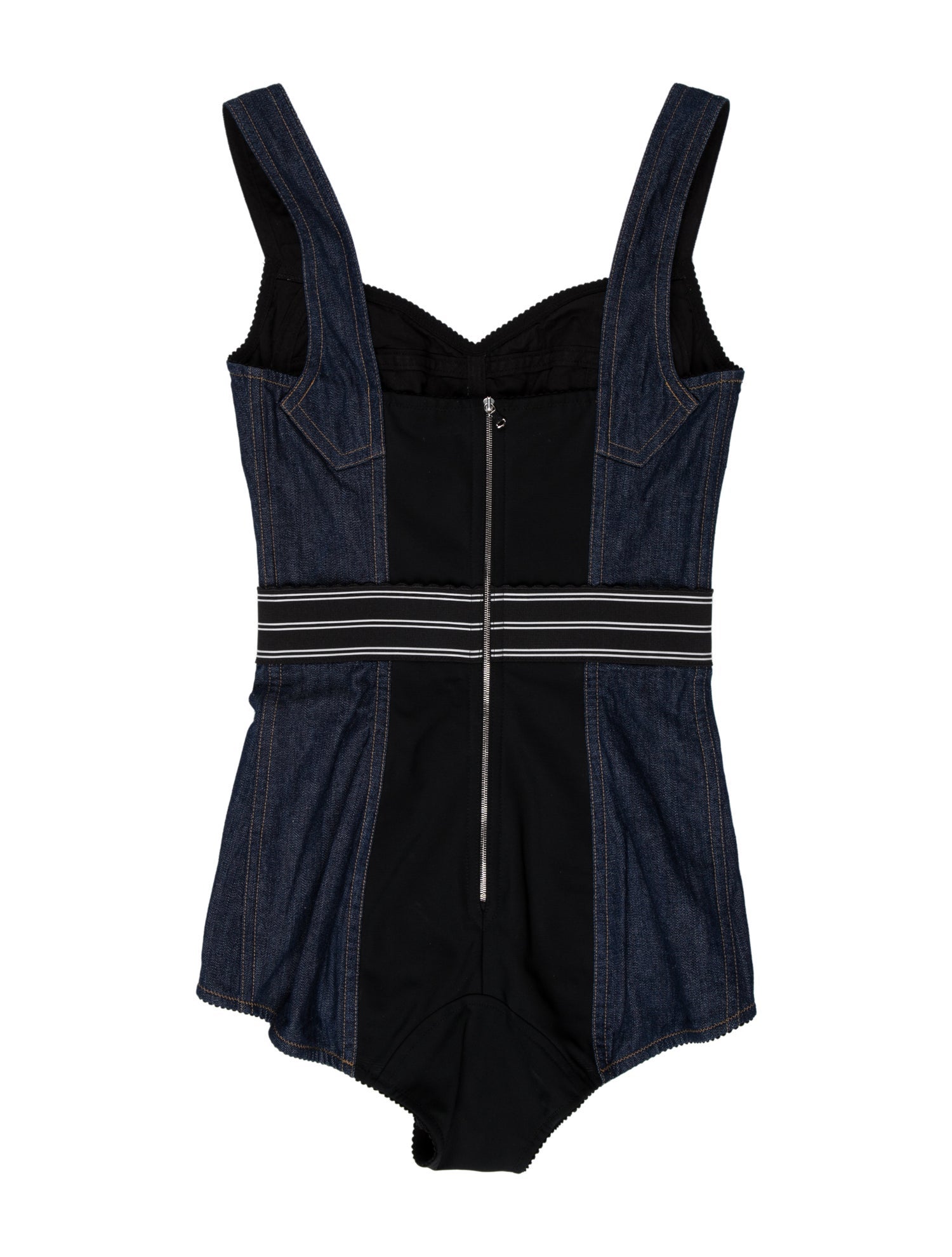 Dolce & Gabbana Graphic Print Square Neckline Bodysuit