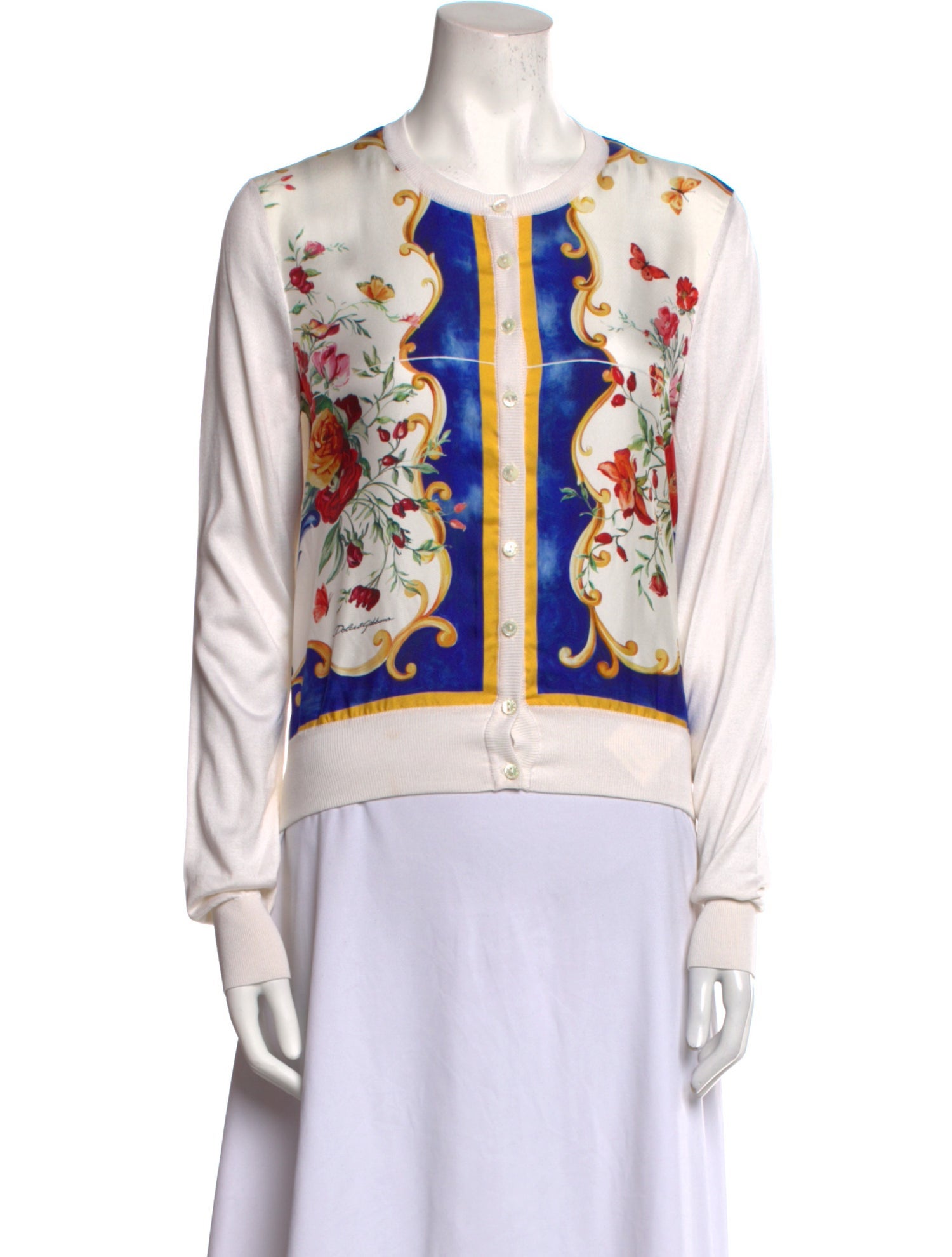 Dolce & Gabbana Silk Printed Sweater