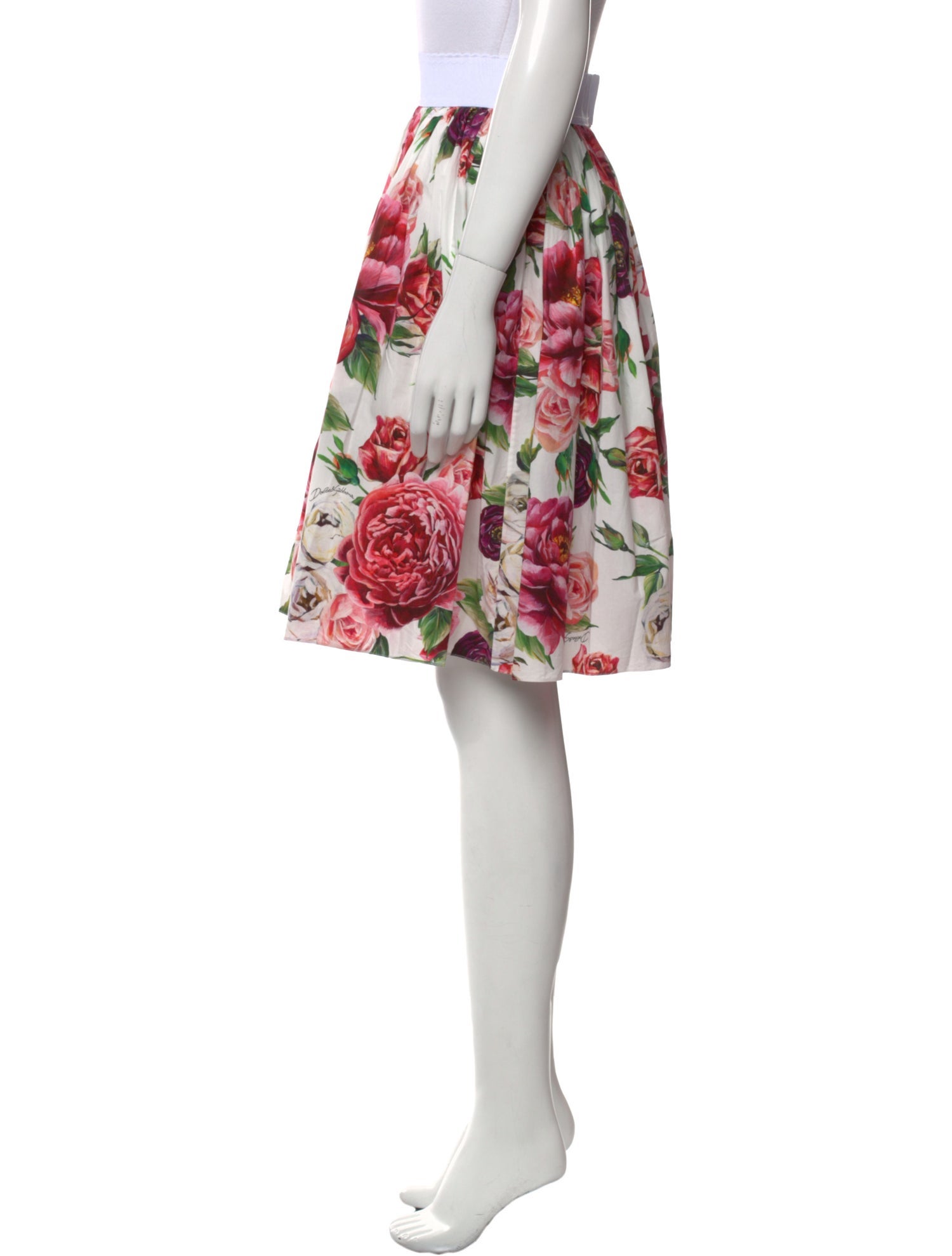 Dolce & Gabbana Floral Print Knee-Length Skirt