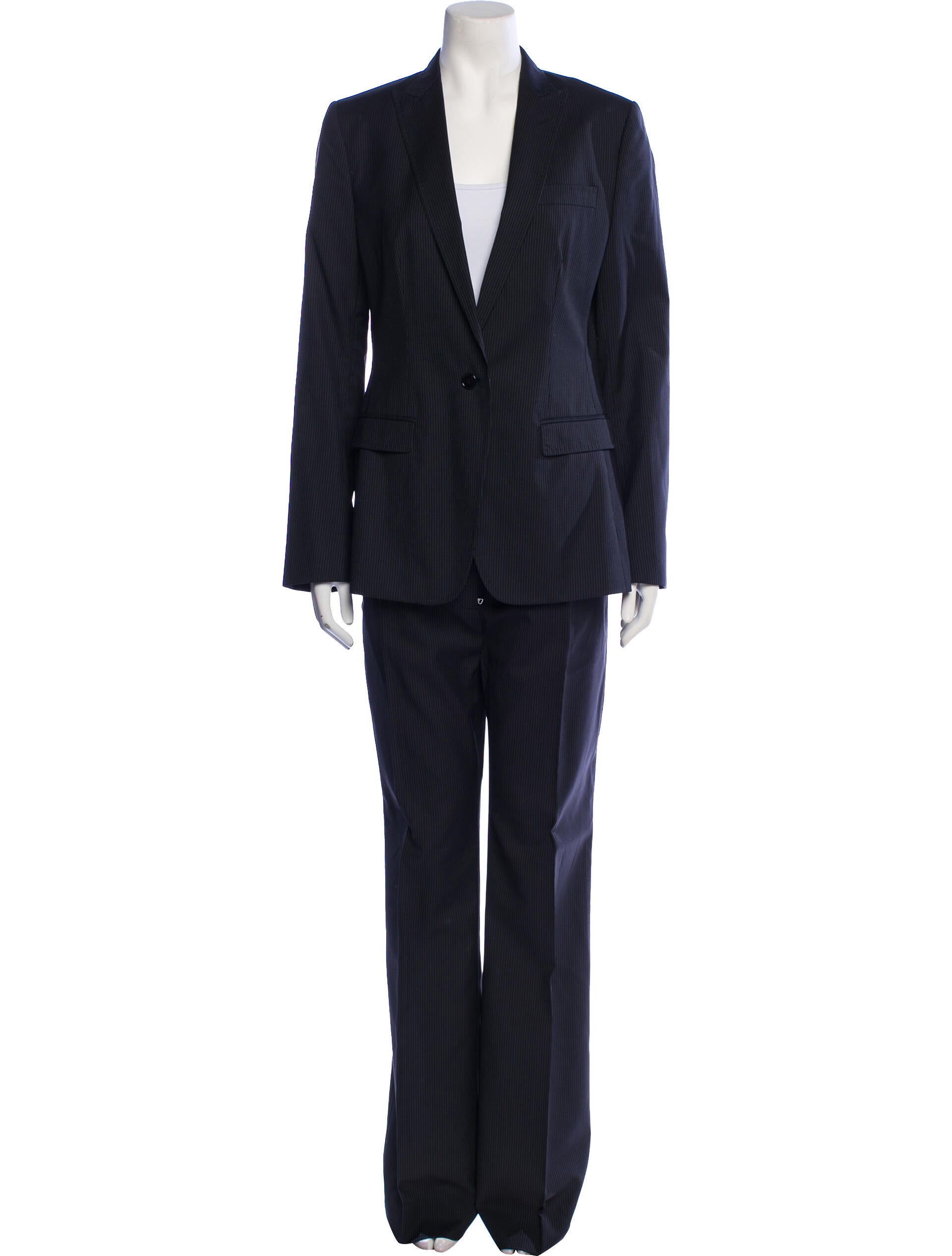 Dolce & Gabbana Virgin Wool Striped Pantsuit