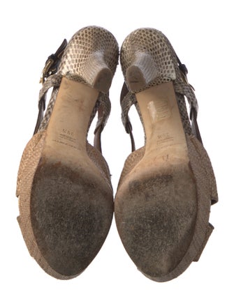 Dolce & Gabbana Raffia Animal Print Slingback Sandals