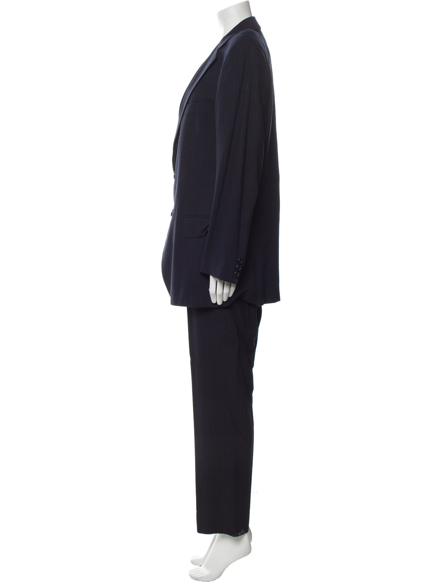 Dolce & Gabbana Striped Leather Trim Embellishment Pantsuit